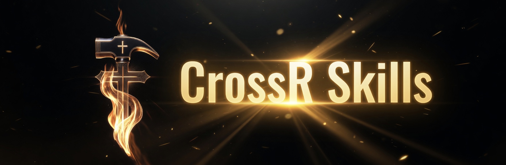 CrossR Skills — Hammer fused with Cross, engulfed in eternal flame